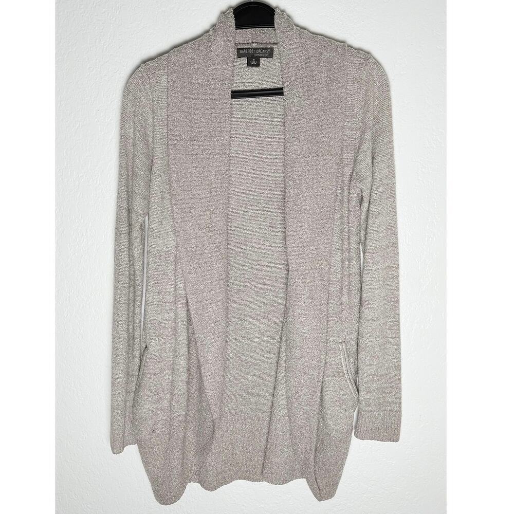 Barefoot Dreams Womens CozyChic Lite® Circle Cardi Taupe Soft Comfy Loungewear M - Picture 2 of 9